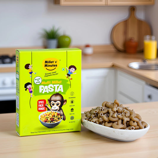 Millet 'n' Minutes Millet Pasta - Multigrain - 180 g (Pack of 2)