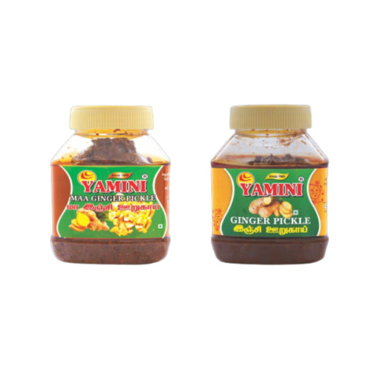 Yamini Foods Ginger Pickle / Maa Ginger Pickle / Orugai Combo Pack Each 500g