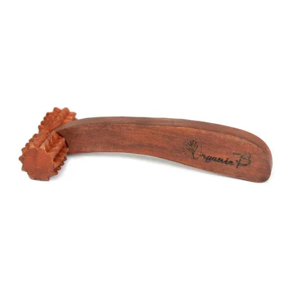 Organic B Wooden Massager|Hand Massager Roller|Body Stress Acupressure-300gm - Orgoshops