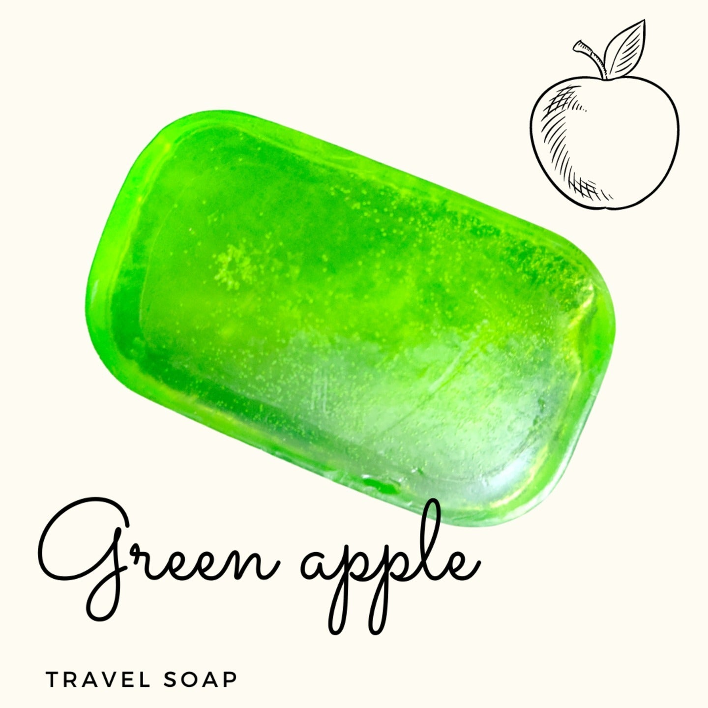 Fuschia - Green Apple Natural Handmade Glycerine Soap-20g(PACK OF 3)