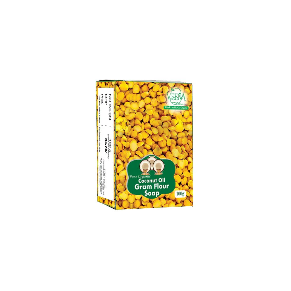 Veena Gram Flour Soap - 100 g ( Pack of 3) - Orgoshops