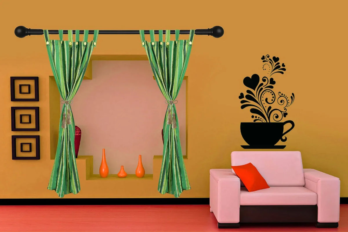 Yuktha Cotton Loop Window Curtain. (2 pieces) - Orgoshops