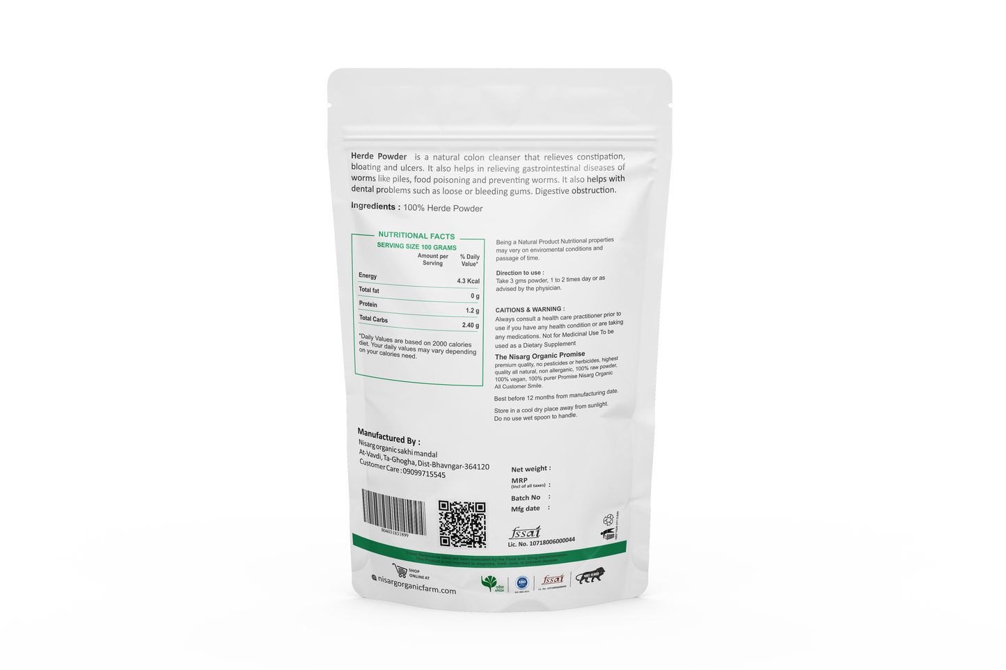 Nisarg Organic Farm Harde Powder