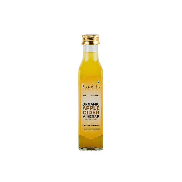 Praakritik Organic Apple Cider Vinegar with Ginger & Turmeric-250ml - Orgoshops