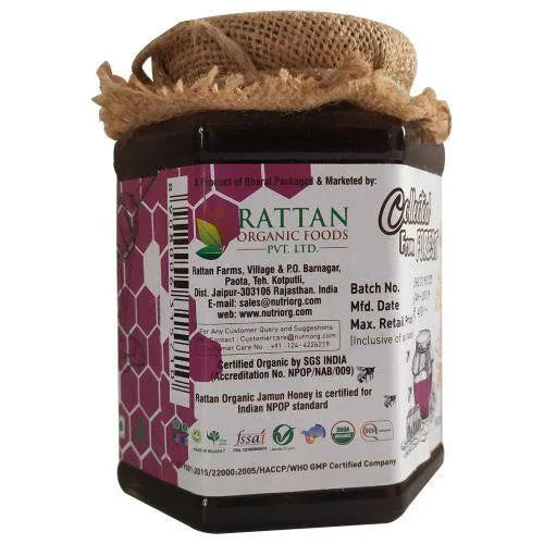 Nutriorgo Certified Organic Honey with Jamun Flavor - 250g - Orgoshops
