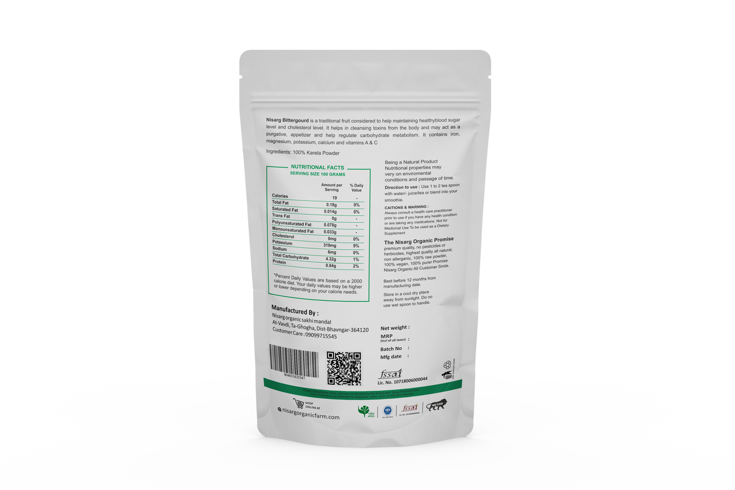 Nisarg Organic Farm Karela Powder