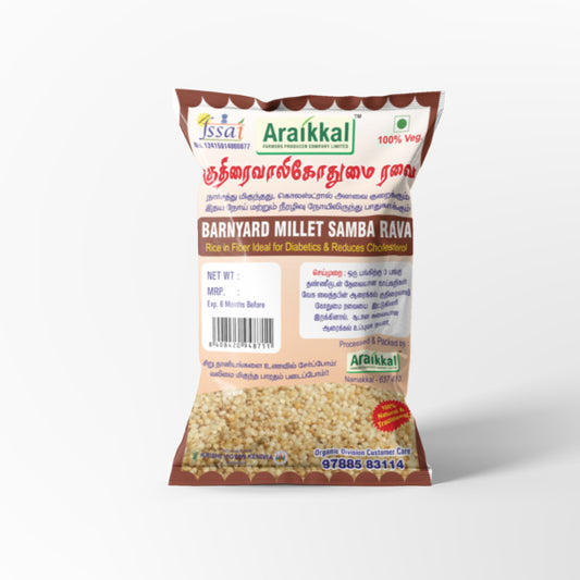 Araikkal Kuthiraivali Wheat Rava / Kuthiraivali Gothumai Rava - 500g ( Pack of 2 )