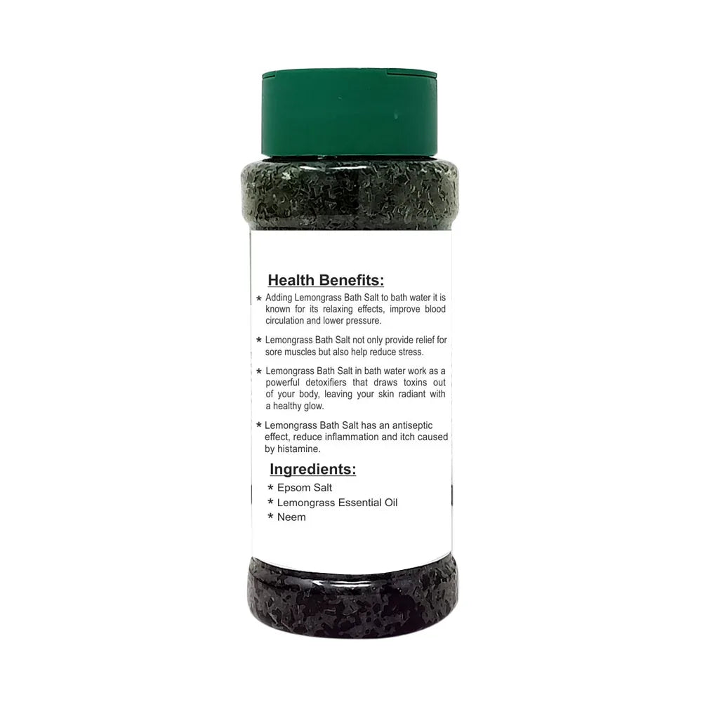Veena Lemongrass Epsom Bath Salt - 200g - Orgoshops