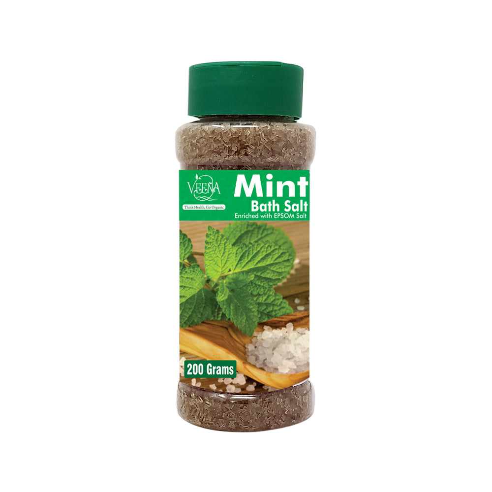 Veena Products Mint Epson Bath Salt - 200g ( Pack of 2 )