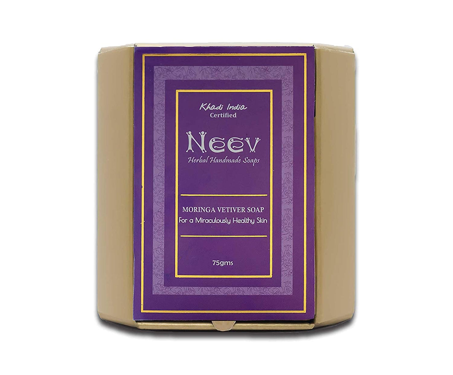 Neev Herbal Handmade Soaps Moringa Vetiver Soap - 75g ( Set of 3 )