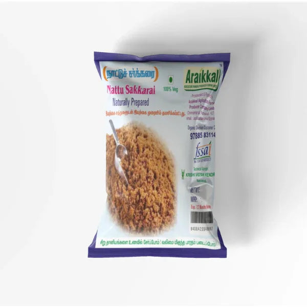 Araikkal Country Sugar / Nattu Sakkarai - 1 kg ( Pack of 2 ) - Orgoshops