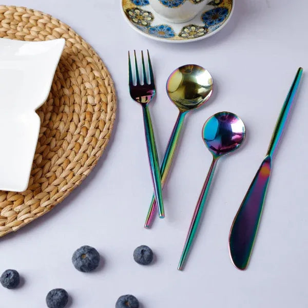 Onearth Rainbow Steel Cutlery Set – Full - Orgoshops