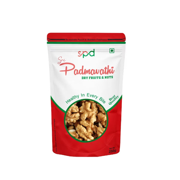 Premium 100% Natural Dried Walnut | Premium Akrot | Unsalted Walnut | Walnut - 250g (Sri Padmavathy Dry Fruits and Nuts)