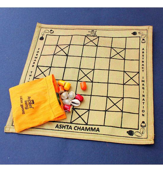 Ashta Chamma / Chowka Bara / Ludo board game (Crafted in raw Silk)