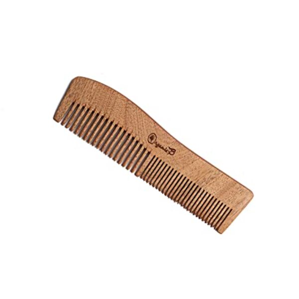 Organic B Wave Shaped Natural Neem Comb For Detangling