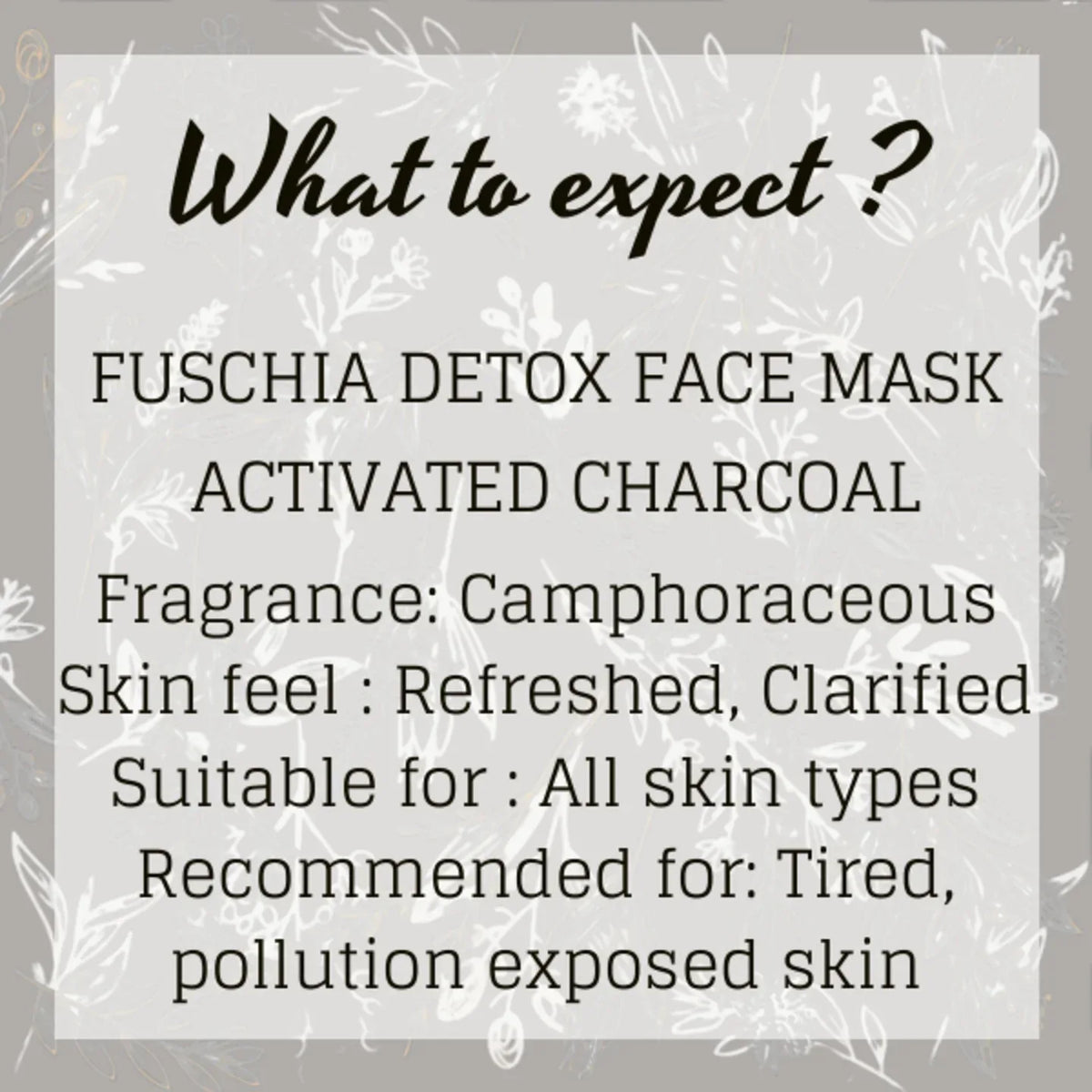 Fuschia Detox Face Mask - Activated Charcoal - 100gm - Orgoshops