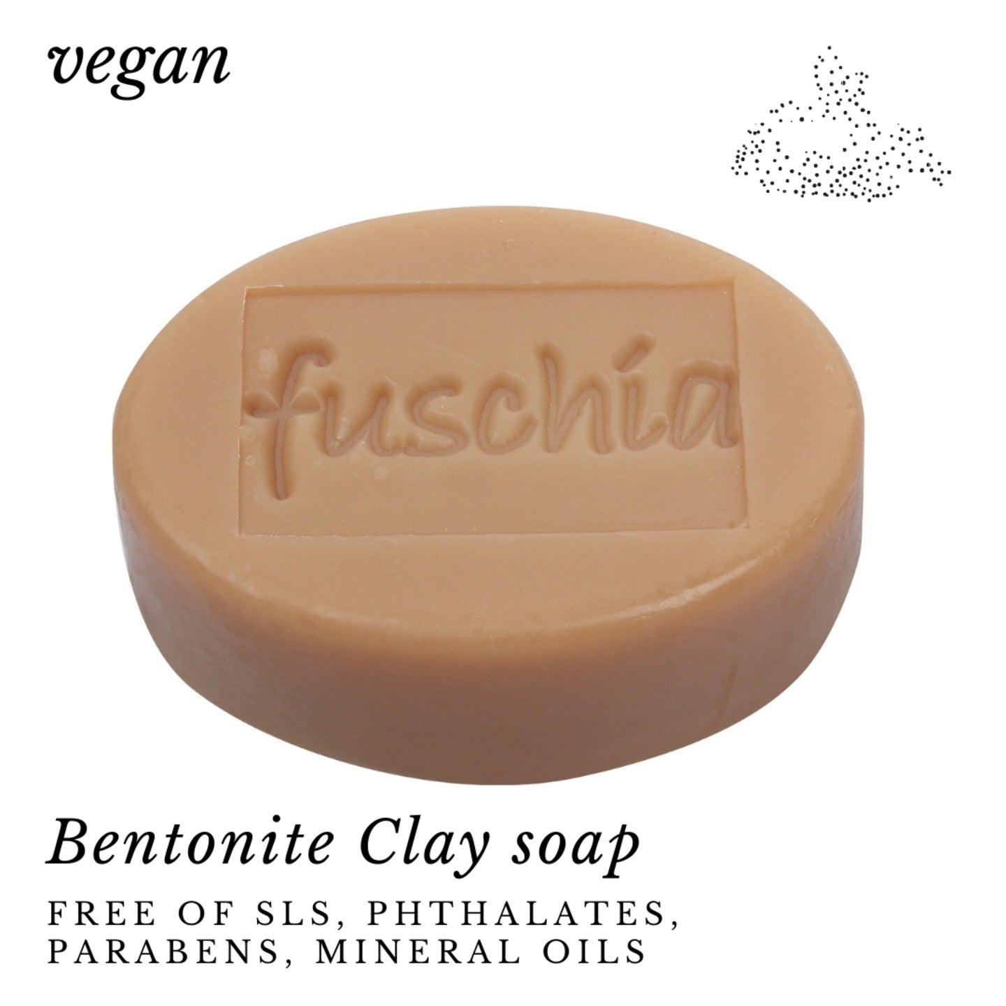 Fuschia - Bentonite Clay Natural Handmade Herbal Soap - 100g