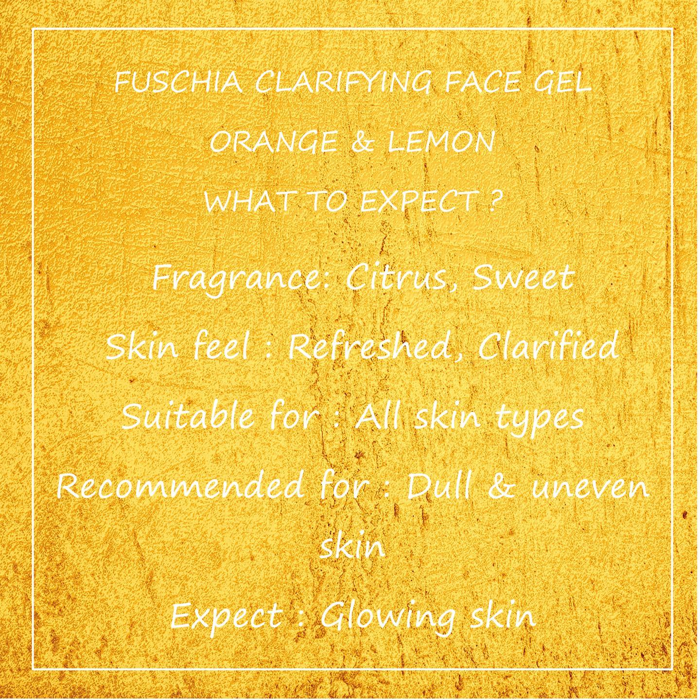 Fuschia Clarifying Face Gel - ஆரஞ்சு &amp; எலுமிச்சை -10 கிராம் (3 பேக்)