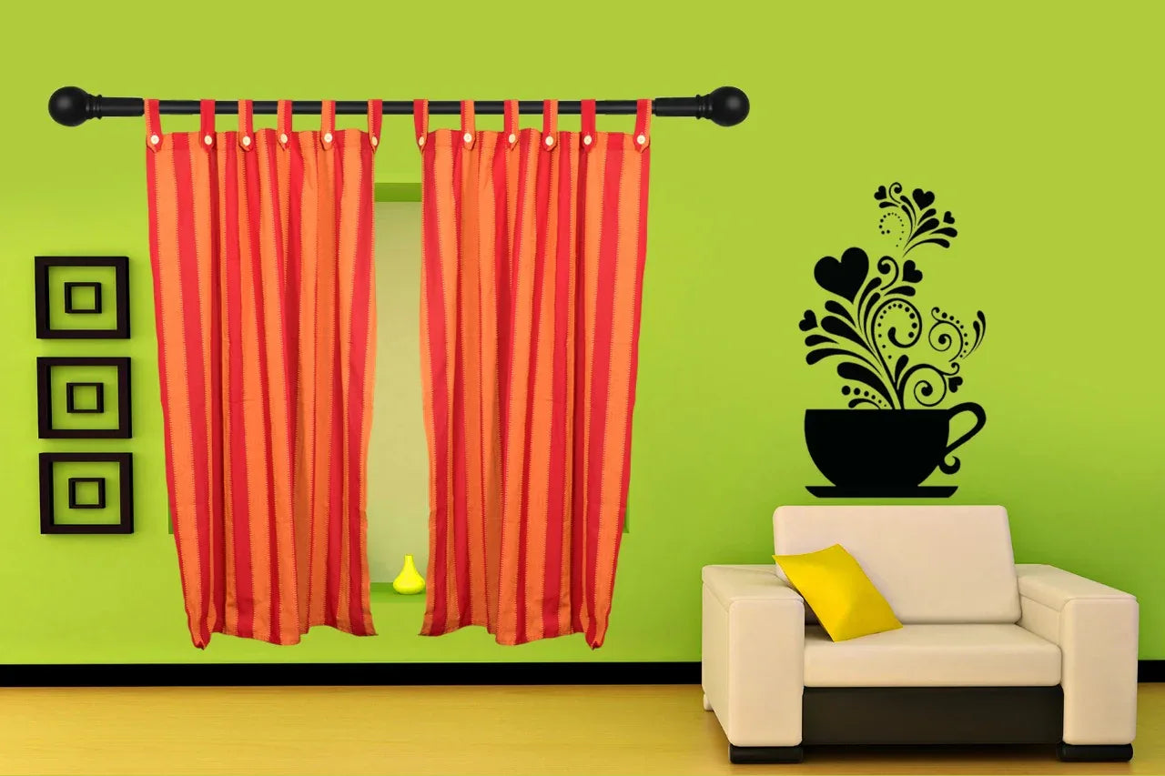 Yuktha Cotton Loop Window Curtain. (2 pieces) - Orgoshops