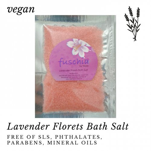 Fuschia - Lavender Florets Bath salt - 15 gms(pack of 3)