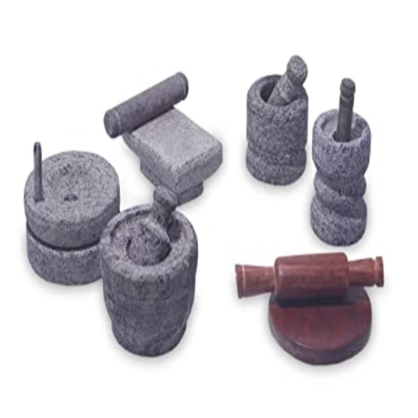 MYNAKSHA Stone Miniature Kitchen Set Natural Stone Set