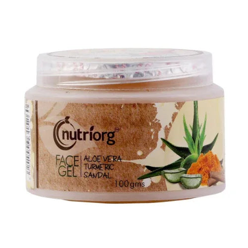 Nutriorg Aloevera Face Gel sandal Turmeric - 100g ( Pack of 2 ) - Orgoshops