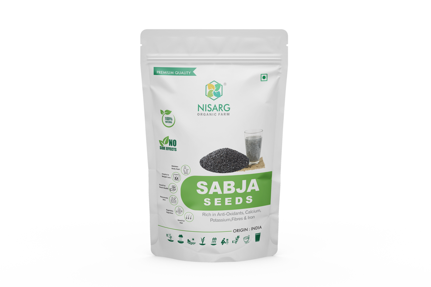 Nisarg Organic Farm Sabja Seeds