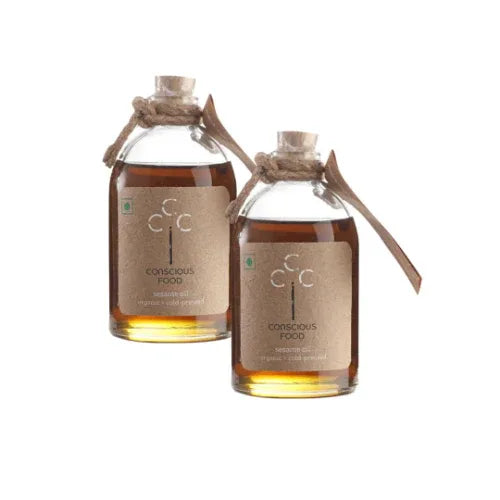 Sesame Oil - Organic Cold Pressed Oil (Chekku Ghani) - 500ml - Orgoshops