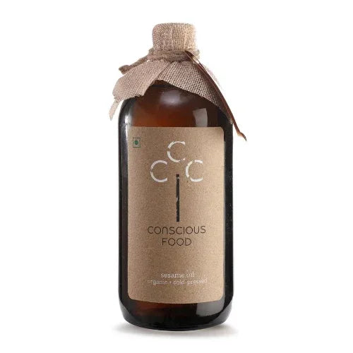 Sesame Oil - Organic Cold Pressed Oil (Chekku Ghani) - 500ml - Orgoshops