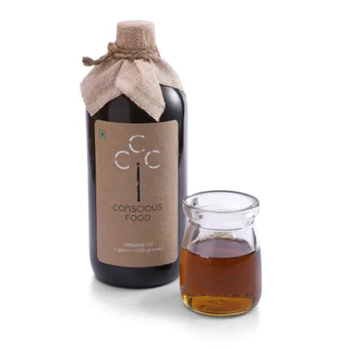 Sesame Oil - Organic Cold Pressed Oil (Chekku Ghani) - 500ml - Orgoshops