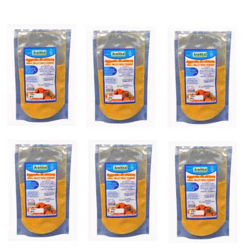Araikkal Small Millet Idly Powder / Siruthaniya Idli Podi - 100 g (Pack of 6) - Orgoshops