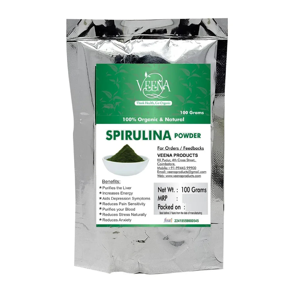 Veena Spirulina Powder - 100g - Orgoshops