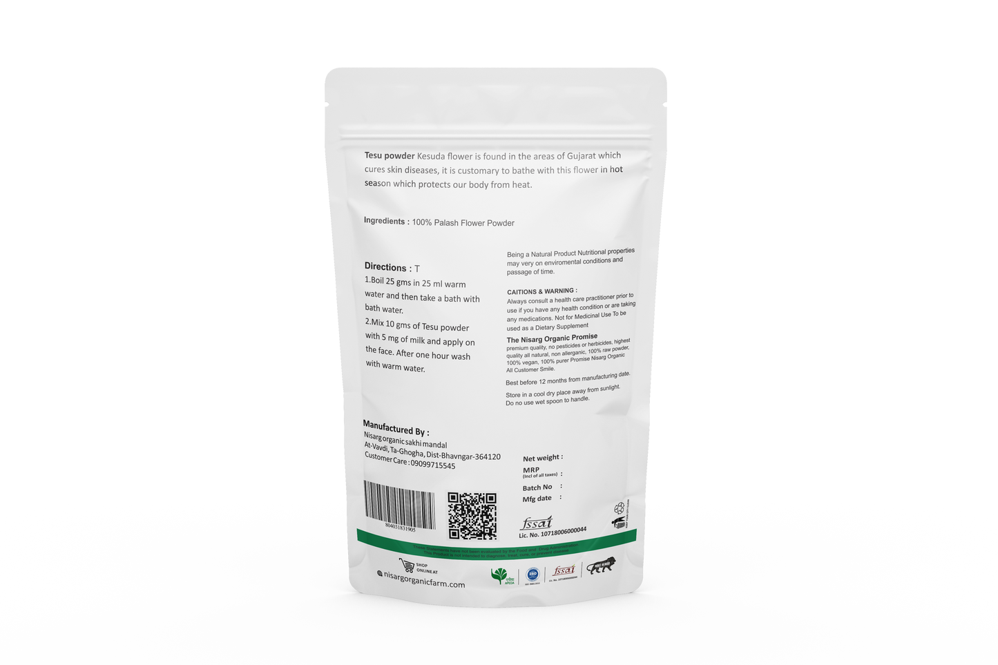 Nisarg Organic Farm Tesu Flower Powder