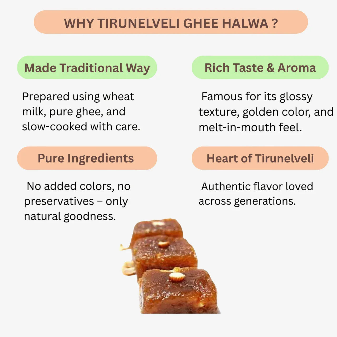 Muppatan Thirunelaveli Ghee Halwa - 100 g - Orgoshops