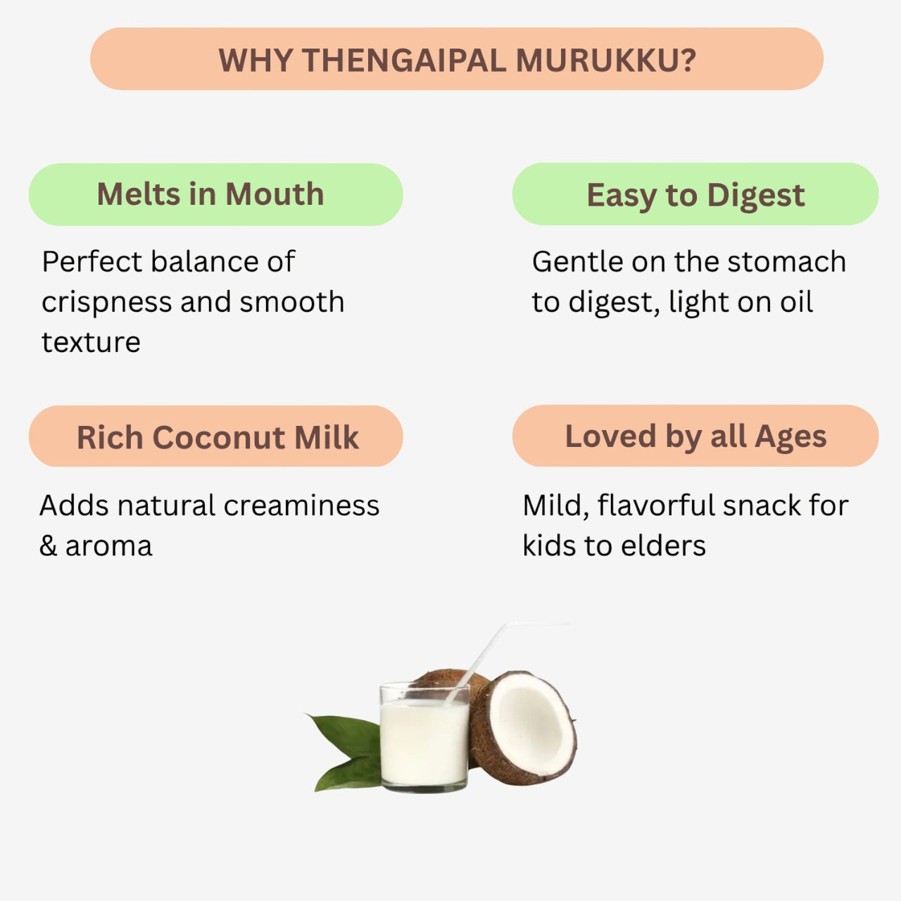 Roohi Thengaipal Murukku - 150 g (Pack of 2)