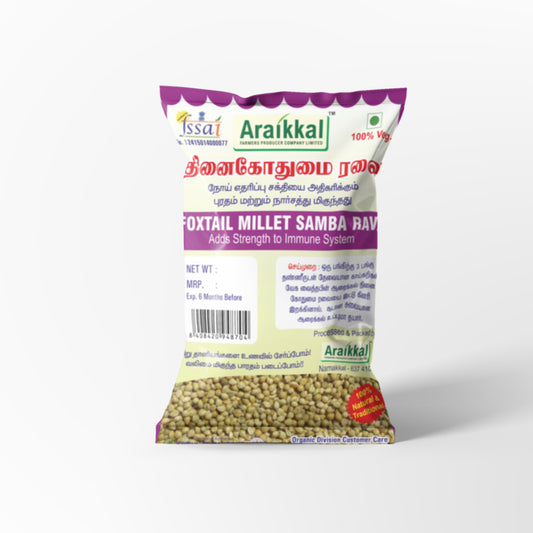 Araikkal Foxtail Millet Samba Ravai / Thinai Gothumai Ravai - 500 g ( Pack of 2 )