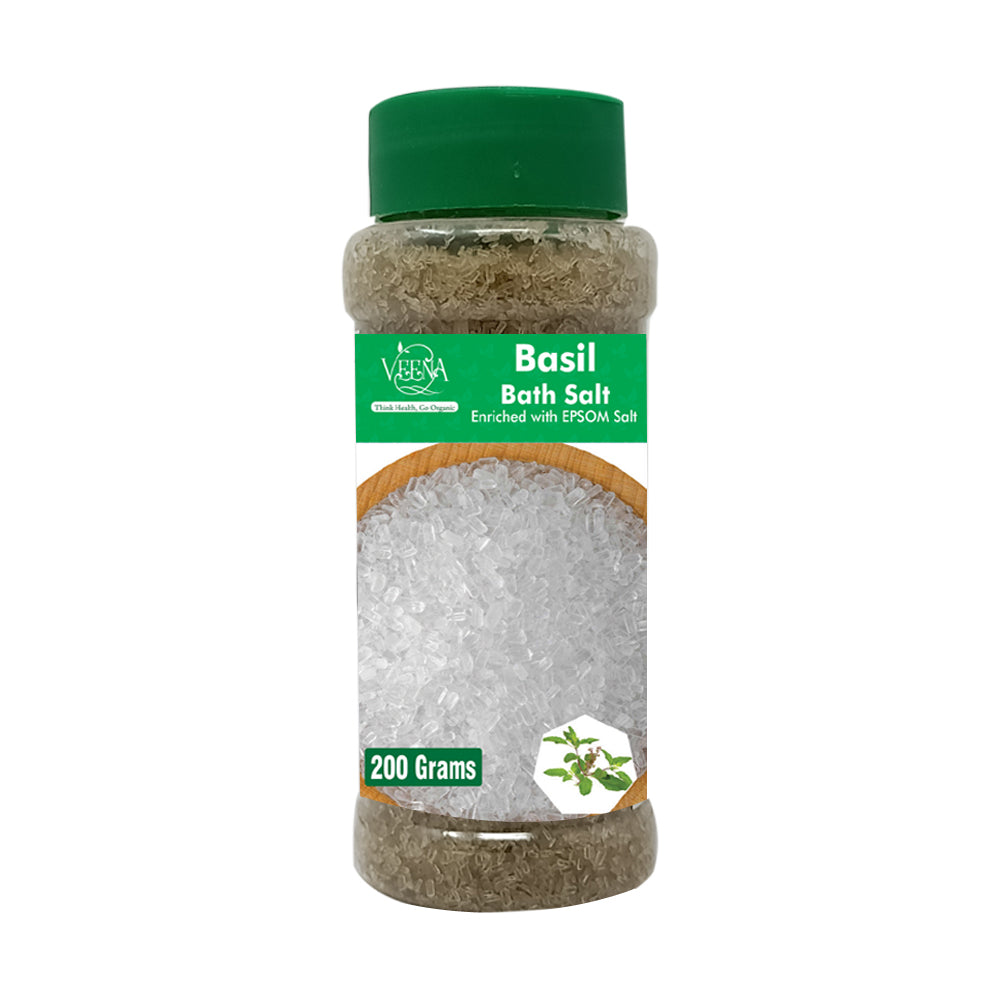 Veena Products Basil Bath Salt - 200g ( Pack of 2 )