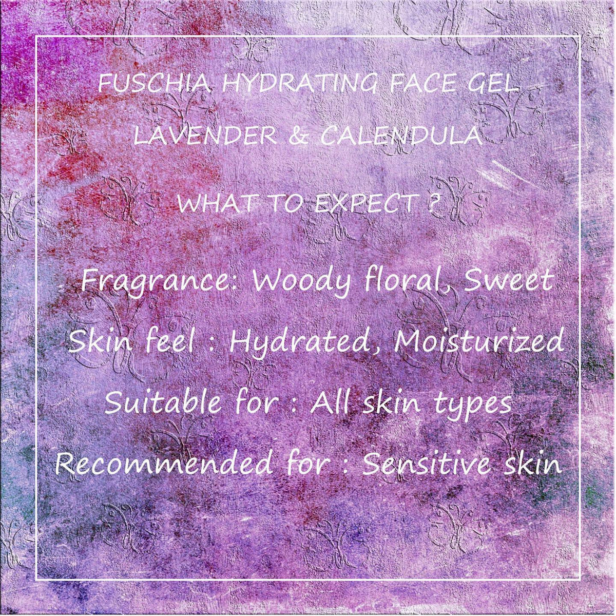 Fuschia Hydrating Face Gel - Lavender & Calendula - 100g - Orgoshops