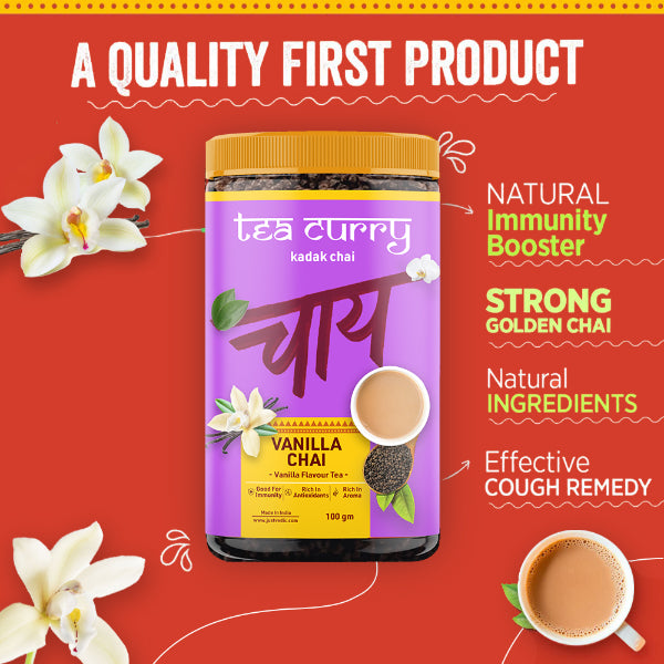 Teacurry Vanilla Chai / Vanilla Chai For Calmness And To Curb Sugar Intake-100g