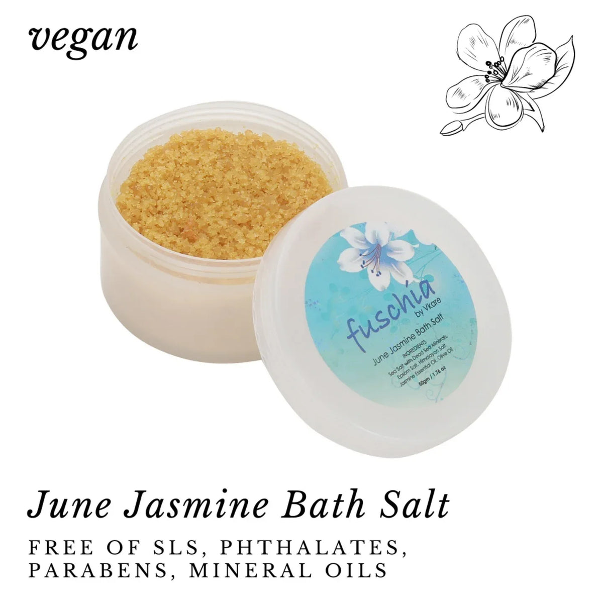 Fuschia - June Jasmine Bath Salt - 50 gms - Orgoshops