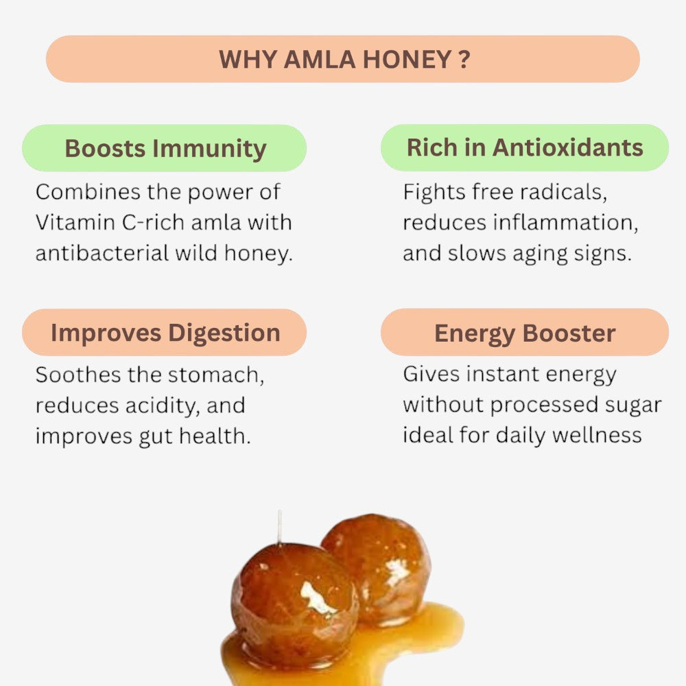 Thaiman Organic Amla Honey / Honey / Amla - 4 Pieces