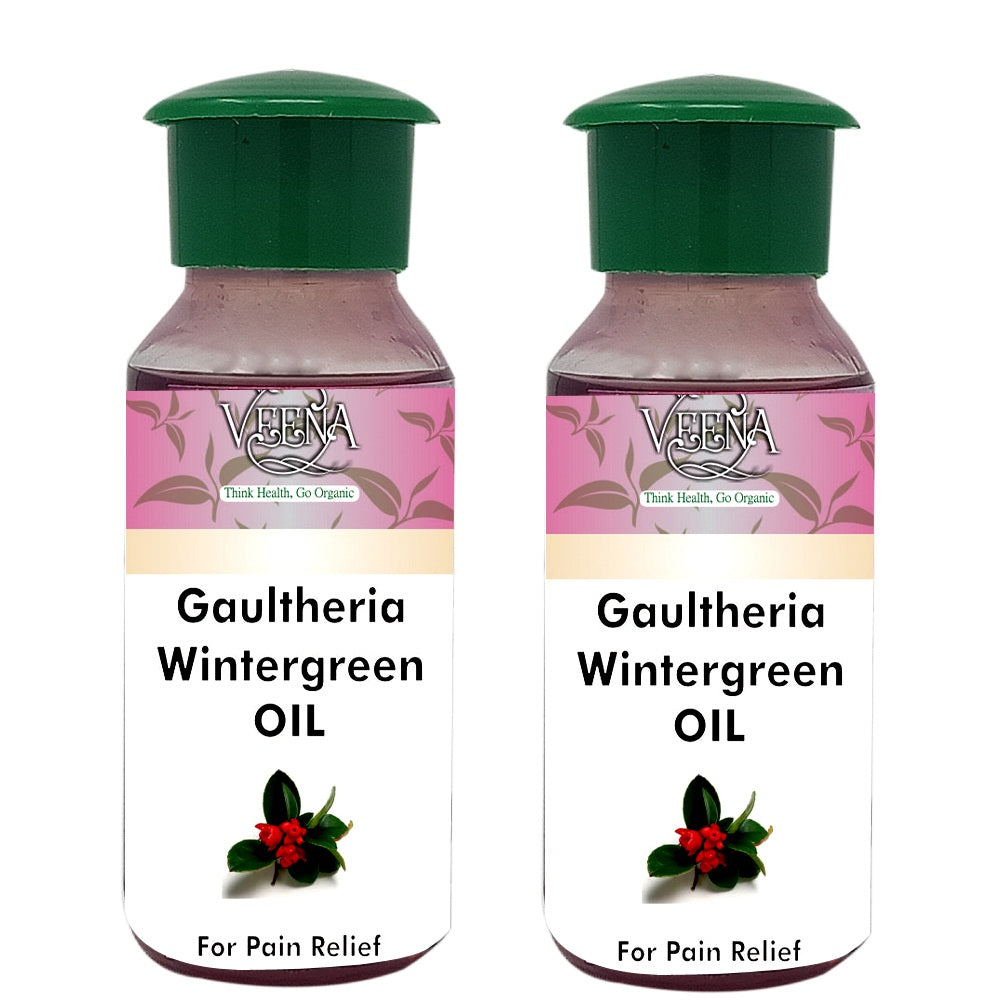 வீணா தயாரிப்புகள் Gaultheria Wintergreen Pain Relief Oil - 60ml (பேக் ஆஃப் 2)