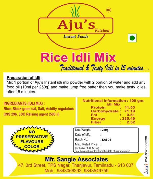 Rice idly mix