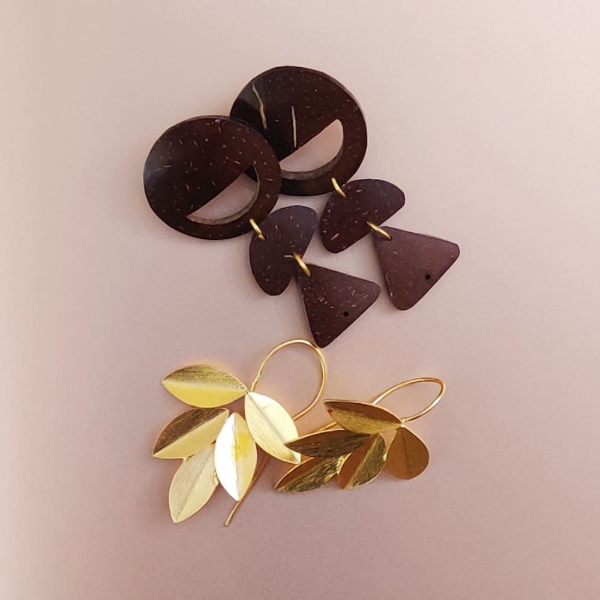 Onearth Earrings Set – Coconut Leaves-10g