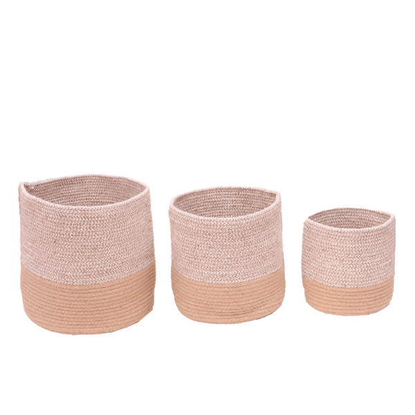 Onearth Dual tone Jute Baskets – Small